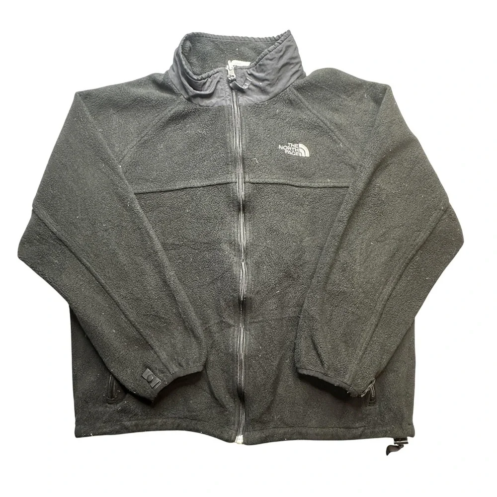Vintage The North Face Jacket‎ Youth XL Black Fleece Full Zip Approach Hiking